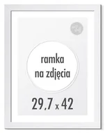 Ramki na zdjęcia - RAMKA NA ZDJĘCIA 29,7x42 cm A3 ramki biała drewniana - miniaturka - grafika 1
