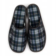 Kapcie męskie - NOWO, Kapcie męskie w kratę, pantofle dla panów, rozmiar 45 - miniaturka - grafika 1