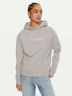 Bluzy damskie - Calvin Klein Bluza Hero Logo K20K205449 Szary Relaxed Fit - miniaturka - grafika 1