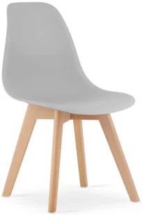 Szare Krzesło Do Skandynawskiego Wnętrza Lexy 5X - Krzesła - miniaturka - grafika 1