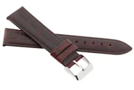 Akcesoria do zegarków - Skórzany pasek do zegarka 22 mm JVD R41702-22 ciemnobrązowy - miniaturka - grafika 1