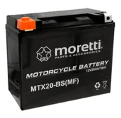 Części motocyklowe - Akumulator AGM (GEL) MTX20-BS Moretti 12V 20Ah 270A L+ - miniaturka - grafika 1