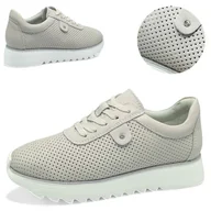 Półbuty damskie - Półbuty Damskie SKÓRZANE Beżowe Oddychające Wiosna Lato Modne Barski 41 - miniaturka - grafika 1