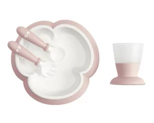 Baby Bjorn zestaw do karmienia Powder Pink - Zestawy naczyń dla dzieci - miniaturka - grafika 1