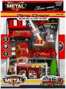 Pojazdy elektryczne dla dzieci - Zestaw strażacki metalowy - miniaturka - grafika 1
