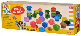 Miękka masa plastyczna ciastolina 24 pojemniczki 70g Art&Fun 106324528 Simba - Masy plastyczne - miniaturka - grafika 1