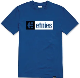 t-shirt ETNIES NEW BOX TEE ROYAL/BLACK/WHITE - Koszulki męskie - miniaturka - grafika 1