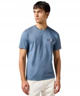 Koszulki męskie - T-shirt Wrangler SMALL GRAPHIC TEE 112362684 Dusty Blue XL - miniaturka - grafika 1