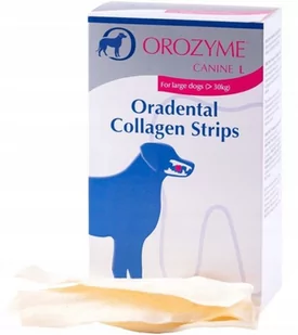 Orozyme dental collagen strips (l) 141g - Suplementy i witaminy dla kotów - miniaturka - grafika 1