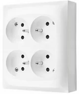 Gniazdka elektryczne - Kontakt Simon Simon Aquaclick Gniazdo IP20, 4-krotne z uziem. biały ACGZN4/11 ACGZN4/11 - miniaturka - grafika 1