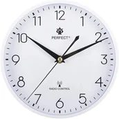 Zegary - Perfect Zegar ścienny PW348-2100-2 biały radiowy 20,5 cm - miniaturka - grafika 1