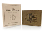 Portfele - Męski Portfel Skórzany Z Motywem Ciężarówki Truck Z Ochroną Rfid Idealny Dla Kierowcy - miniaturka - grafika 1