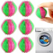 Środki do prania - 6 Sztuk Antykłaczki Kule Kulki Do Prania Piorące  Eb541 - miniaturka - grafika 1