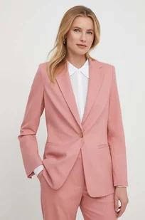 Tommy Hilfiger marynarka kolor różowy jednorzędowa - Marynarki i żakiety damskie - miniaturka - grafika 1