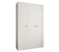 Szafy - Szafa trzydrzwiowa Como 1 150 gł.50 biały+złoty - miniaturka - grafika 1