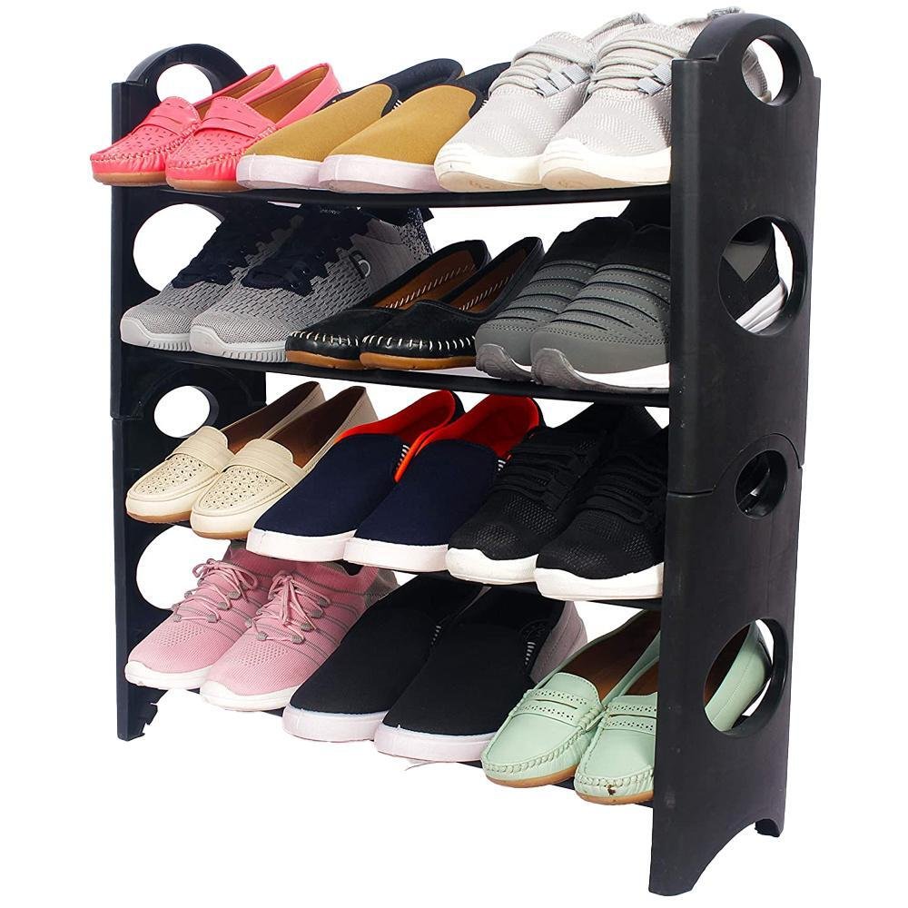 Verk 15205 Składany stojak na buty 12 par - czarny