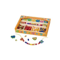 Prace ręczne dla dzieci - VIGA TOYS Koraliki Do Nawlekania Zestaw Motylki Viga 58550 - miniaturka - grafika 1