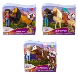 Mustang: Duch Wolności Lalka + Koń Asortyment - Lalki dla dziewczynek - miniaturka - grafika 1
