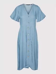 Sukienki - Vero Moda Sukienka codzienna Liliana 10260997 Niebieski Regular Fit - grafika 1