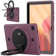 Długopisy - Etui do Samsung Galaxy Tab A7 10,4 cala 2020, obracane o 360°, wielofunkcyjny uchwyt, odporne na uderzenia, z paskiem na ramię i uchwytem na długopisy, kolor ciemnoczerwony - miniaturka - grafika 1