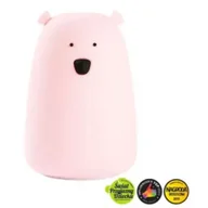 Pozostałe oświetlenie - Rabbit&Friends Miś duży lampka silikonowa różowa - miniaturka - grafika 1