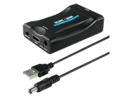 Kable komputerowe i do monitorów - Konwerter AV Scart na HDMI ISY IHD-9026 Czarny - miniaturka - grafika 1