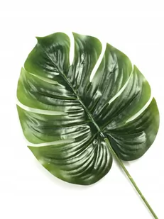 SZTUCZNY LIŚĆ gumowany ZIELONY na bukiet stroik do wiązanki dodatek DUŻY - Sztuczne kwiaty - miniaturka - grafika 1