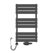 Grzejniki łazienkowe - Rebison Grzejnik łazienkowy wodno-elektryczny Mila 900x500 antracyt, Zestaw termostatyczny - Zestaw antracytowy, Szerokość - 500 mm, Grzałka elektryczna - Ant - miniaturka - grafika 1