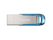 Pendrive - SanDisk Sandisk Ultra Flair 128 GB napęd USB Flash-USB 3.0 o pojemności do 150 MB/sek.  Kolor: Tropical Blue SDCZ73-128G-G46B - miniaturka - grafika 1