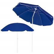 Parasole ogrodowe - Springos Parasol plażowy 180 cm parasol ogrodowy niebiesko-biały BU0022 - miniaturka - grafika 1
