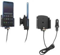 Uchwyt uniwersalny regulowany do Samsung Galaxy S21 bez futerału oraz w futerale lub etui o wymiarach: 70-83 mm (szer.), 2-10 mm (grubość) z wbudowanym kablem USB-C oraz ładowarką samochodową - Uchwyty samochodowe do telefonów - miniaturka - grafika 1