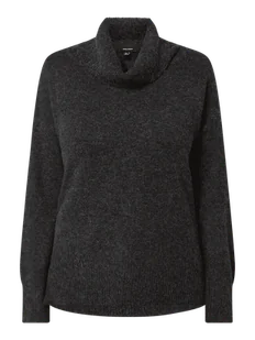 Sweter z wywijanym kołnierzem i obniżonymi ramionami model ‘Doffy’ - Swetry damskie - miniaturka - grafika 1