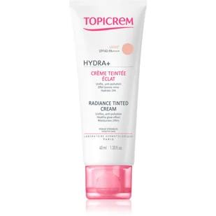 Topicrem UH FACE HYDRA+ Radiance Tinted Cream tonujący krem nawilżający SPF 40 odcień Light 40 ml - Kremy do twarzy - miniaturka - grafika 1