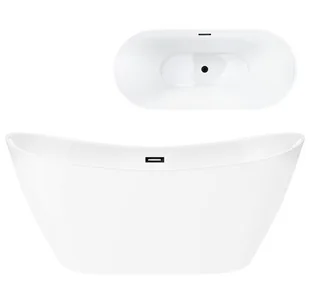 Wanna wolnostojąca akrylowa Nauti Corsan 160 cm korek klik-klak grafit - Wanny - miniaturka - grafika 1