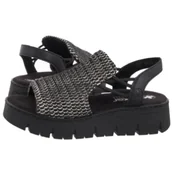 Sandały damskie - Sandały Czarne V1051-00 Black (RI265-a) Rieker - miniaturka - grafika 1