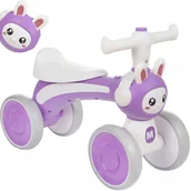 Rowerki biegowe - Pastelowy Rowerek Biegowy Pchacz dla Dzieci Fioletowy Facy dla Malucha - miniaturka - grafika 1