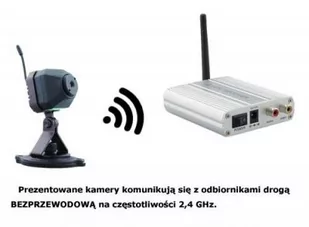 Mikro-Kamera Bezprzewodowa + 4-kanałowy Odbiornik do 300m. - Minikamery i aparaty szpiegowskie - miniaturka - grafika 1