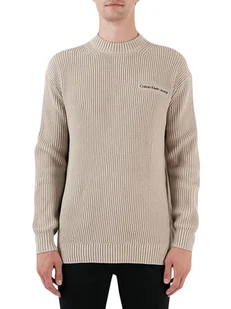 Calvin Klein Sweter w kolorze beżowym - Swetry męskie - miniaturka - grafika 1