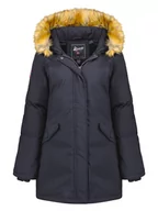 Kurtki damskie - Geographical Norway Parka "Dinasty" w kolorze granatowym - miniaturka - grafika 1