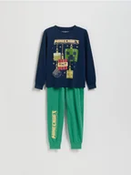 Skarpetki dla dzieci - Reserved - Bawełniana piżama Minecraft - granatowy - miniaturka - grafika 1