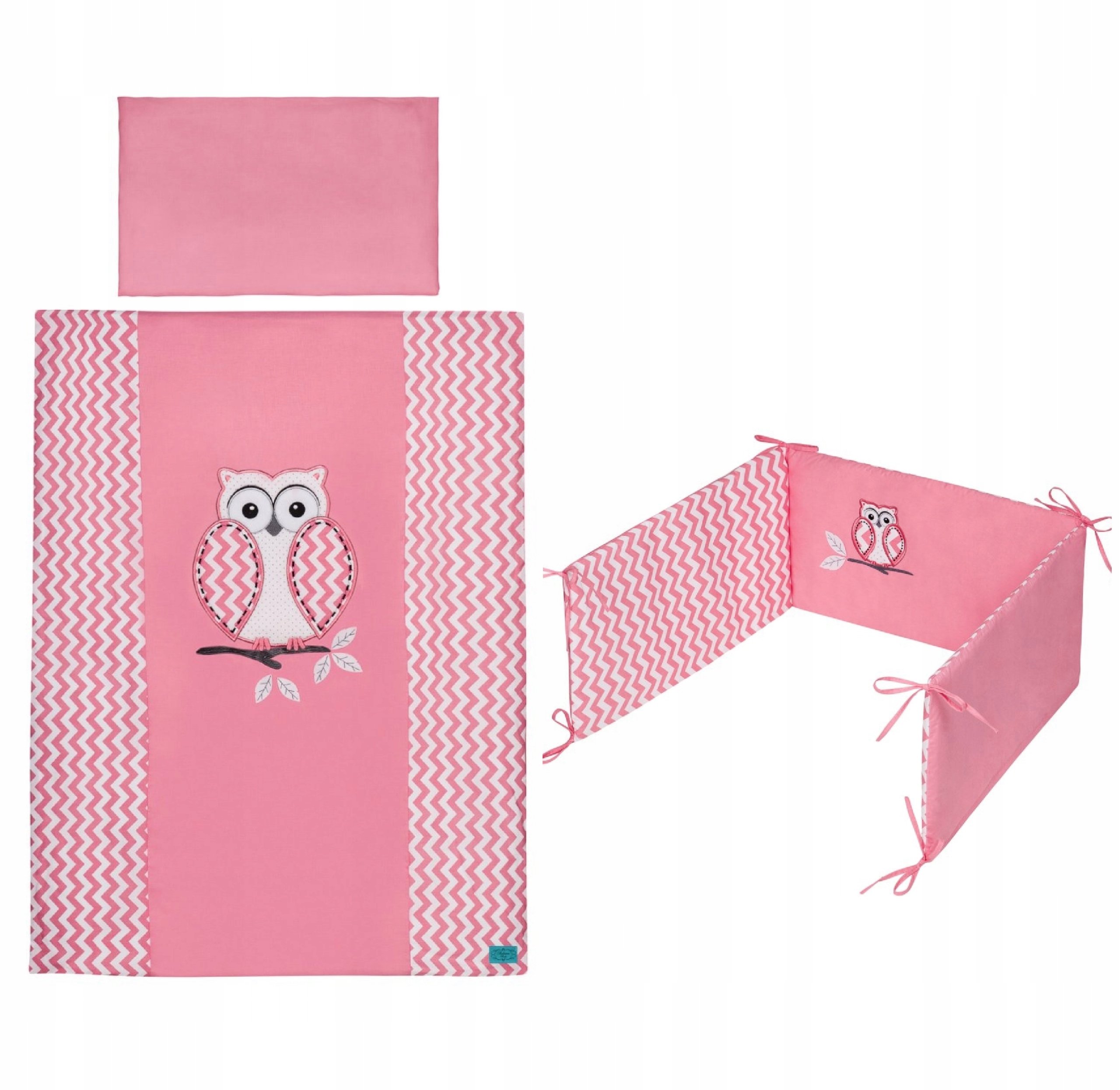 Pościel Niemowlęca 3 Elementowa Poszwa Poszewka Ochraniacz Haft 135X100