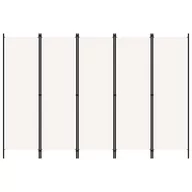Parawany - Parawan 5-panelowy, biały, 250 x 180 cm - miniaturka - grafika 1