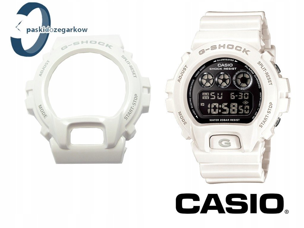 Bezel do zegarka Casio G-Shock DW-6900NB DW-6900 biały połysk