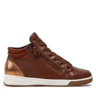 Sneakersy damskie - Sneakersy Ara High Soft 12-44499-18 Brązowy - miniaturka - grafika 1