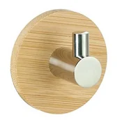 Akcesoria łazienkowe - Haczyk z bambusa 1 szt. stalowy - miniaturka - grafika 1