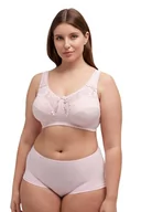 Biustonosze - Ulla Popken Damski biustonosz odciążający, koronka, bez fiszbin, miseczka C-E, blady różowy, 105E, bladoróżowy, 105E - miniaturka - grafika 1
