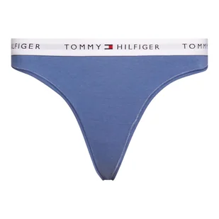 TOMMY HILFIGER STRINGI DAMSKIE MAJTKI THONG 1P NIEBIESKIE r.S - Majtki damskie - miniaturka - grafika 1