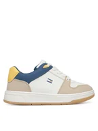 Buty dla chłopców - Tommy Hilfiger Sneakersy T3X9-34362-1269Y913 M Biały - miniaturka - grafika 1