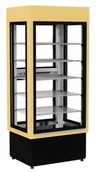 Szafy i witryny chłodnicze - Szafa chłodnicza przeszklona cukiernicza CEBEA SELENA WCh-3/C ZŁOTA - miniaturka - grafika 1