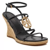 Espadryle damskie - Espadryle Tory Burch 154455 Black /Gold 001 - miniaturka - grafika 1